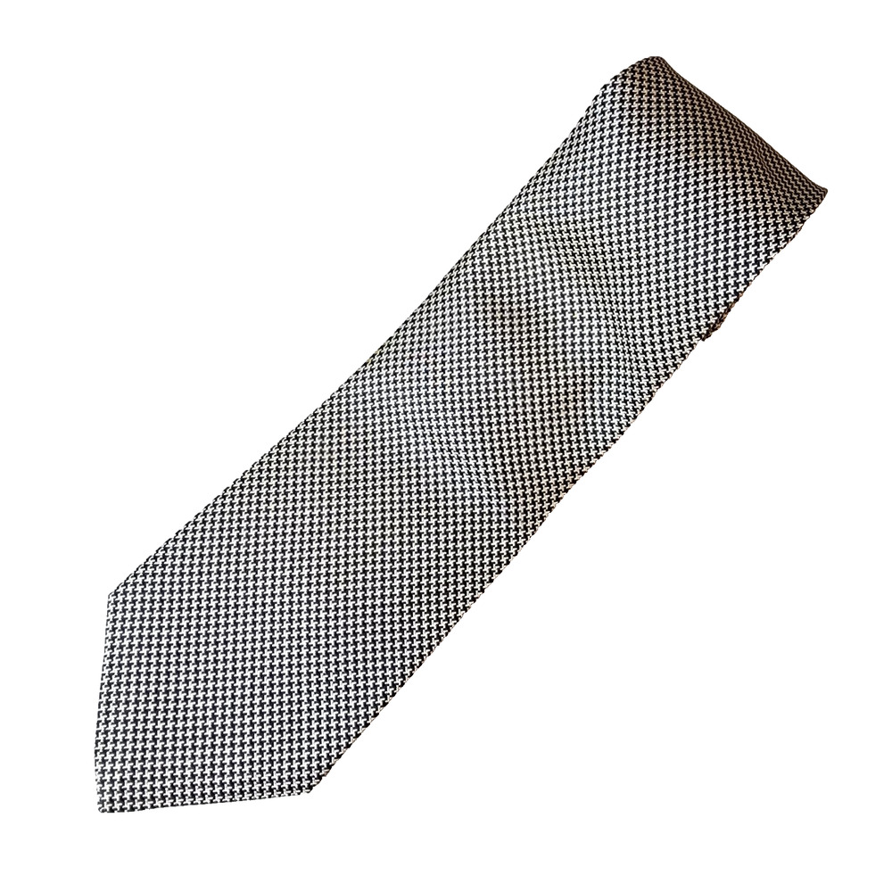 Brookstreet Herringbone Necktie Pewter 100% Silk 3"x 54"